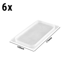 (6 kusů) CAMBRO | CAMWEAR® - Polypropylenové GN víko 1/3 - vzduchotěsné - mléčné