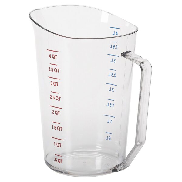 CAMBRO | CAMWEAR® - Polykarbonátová odměrka se stupnicí - 4 litry - Čirý