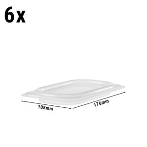 (6 kusů) CAMBRO | CAMWEAR® - Polypropylenové víko GN 1/9 - vzduchotěsné - mléčné