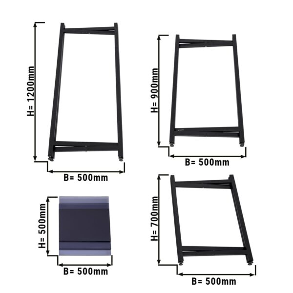 (3 kusy) sada příručního/konferenčního stolku - výška složení - 70, 90 a 120 cm - Image 4