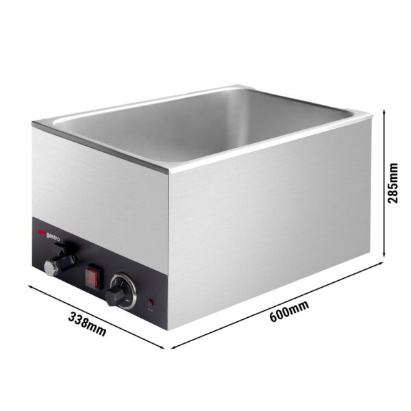 Bain Marie - 1,2 kW - pro GN 1/1 o výšce 200 mm - s vypouštěcím kohoutkem - Image 6