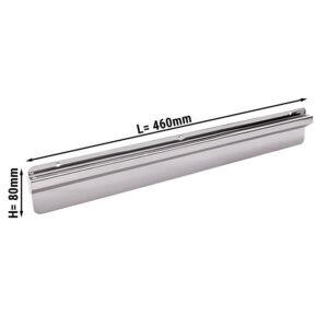 Bon kolejnice z nerezové oceli - 46 cm | držák na poznámky | Svorkovnice | Příjmová lišta | Poznámka kolejnice