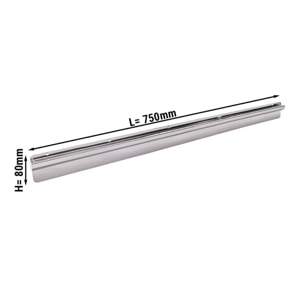 Bon kolejnice z nerezové oceli - 75 cm | držák na poznámky | Svorkovnice | Příjmová lišta | Poznámka kolejnice