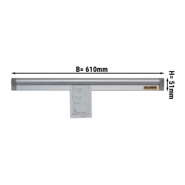 Bon kolejnice z hliníku - 61 cm | držák na poznámky | Svorkovnice | Příjmová lišta | Poznámka kolejnice