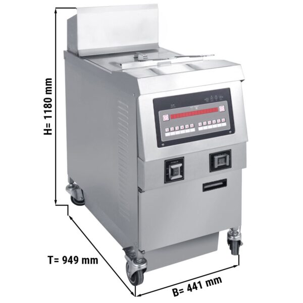 Elektrická fritéza - 25 litrov - 14,2 kW - so systémom olejového filtra