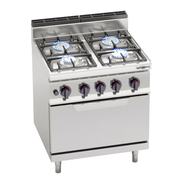Plynový sporák - 21,5 kW - 4 horáky - vrátane elektrickej rúry statickej - 7,5 kW - Image 5