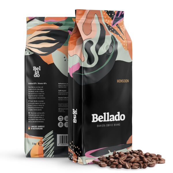 BELLADO | Kávová zrna "Monsoon" - 24x 1kg - 60% Arabica a 40% Robusta - Image 5