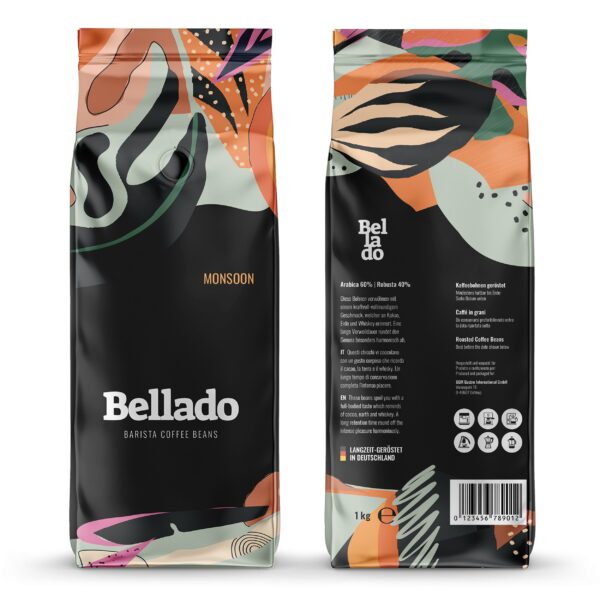 BELLADO | Kávová zrna "Monsoon" - 24x 1kg - 60% Arabica a 40% Robusta - Image 3