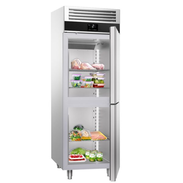 Mraznička nerezová PREMIUM - GN 2/1 - 700 litrov - s 2 polovičnými dverami - Image 10