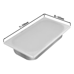 Silikonové víko pro 1/3 GN nádoby a zmrzlinové nádoby (176 x 325 mm)