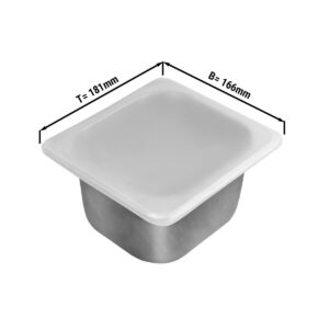 Silikonové víko pro 1/6 GN nádoby a zmrzlinové nádoby (176 x 162 mm)