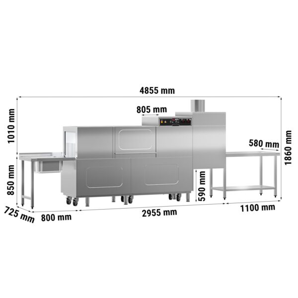 Pásová myčka nádobí - digitální - 31 kW - se sušičkou, čerpadlem na mycí prostředek a leštidlo - vstupní stůl vlevo - Image 5