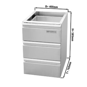 Zásuvkový blok PREMIUM - 3 zásuvky - modul spodní konstrukce 400x760mm - pro 800mm
