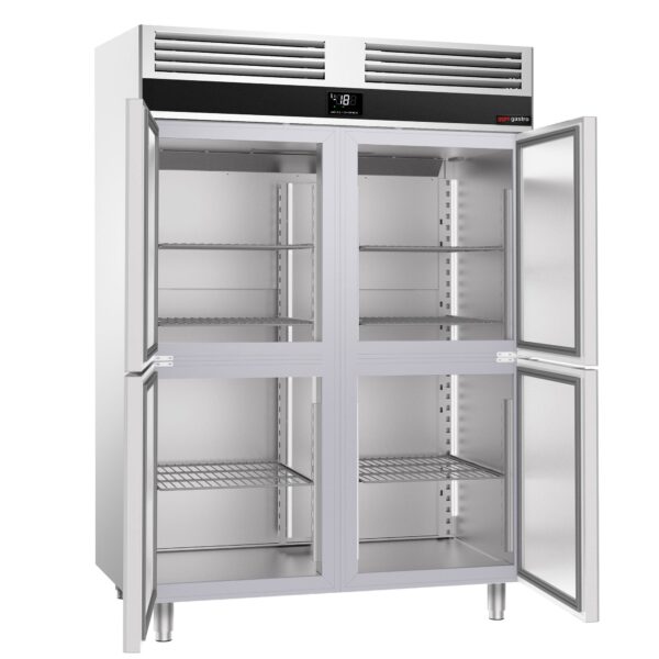 Mraznička nerezová PREMIUM - GN 2/1 - 1400 litrov - so 4 polovičnými dverami - Image 6
