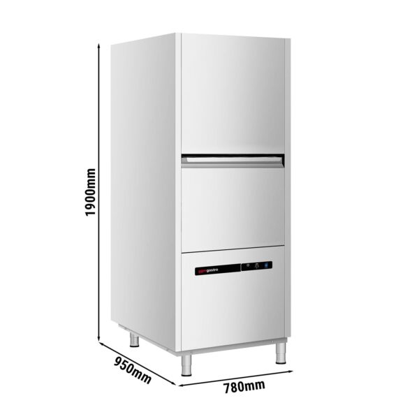 Dvouplášťová myčka hrnců - digitální - 16,7 kW - s čističem a odtokovým čerpadlem - Image 3