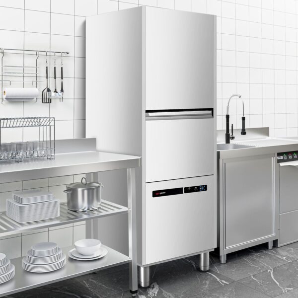 Dvouplášťová myčka hrnců - digitální - 16,7 kW - s čističem a odtokovým čerpadlem - Image 11
