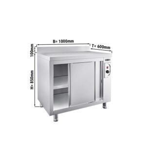 Ohřívací skříň PREMIUM - 1000x600mm - se zadní stěnou