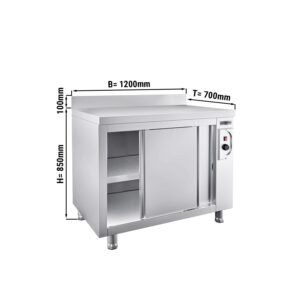 Ohřívací skříň PREMIUM - 1200x700mm - se zadní stěnou