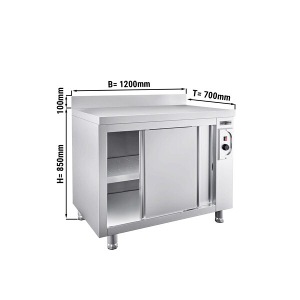 Ohřívací skříň PREMIUM - 1200x700mm - se zadní stěnou