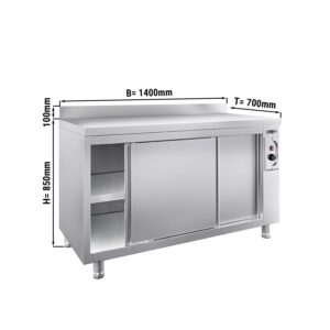 Ohřívací skříň PREMIUM - 1400x700mm - se zadní stěnou