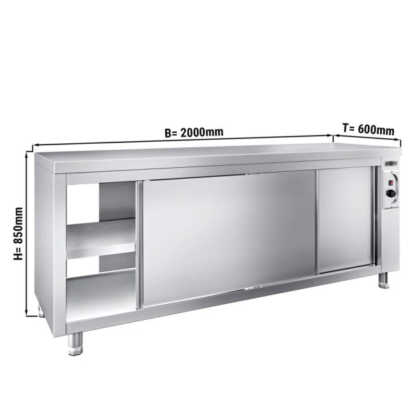 Ohřívací skříň PREMIUM - 2000x600mm - s poklopem