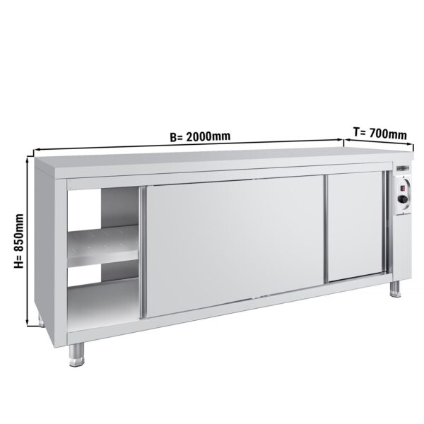 Ohřívací skříň PREMIUM - 2000x700mm - s poklopem