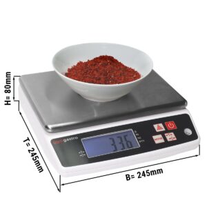 Digitální kuchyňská váha do 5 kg - stupnice: 0,5 gramu