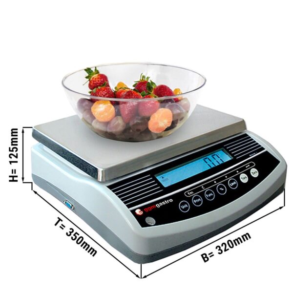 Digitální kuchyňská váha do 6 kg - stupnice: 2 gramy