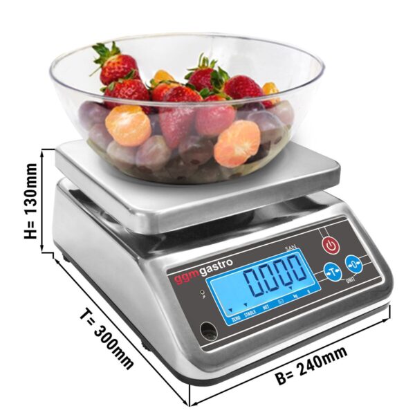 Digitální kuchyňská váha do 6 kg - stupnice: 2 gramy