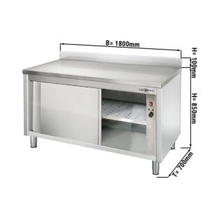 Ohřívací skříň ECO - 1800x700mm - se zadní stěnou