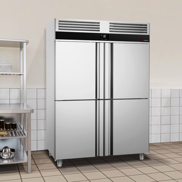 Mraznička nerezová PREMIUM - GN 2/1 - 1400 litrov - so 4 polovičnými dverami - Image 3