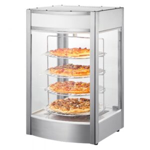 VEVOR ohřívač potravin s displejem na pizzu 356 mm 4 patrový ohřívač na pizzu