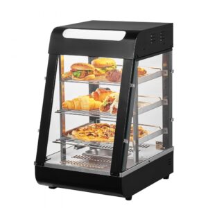 VEVOR 3-stupňový komerční ohřívač potravin Osvětlení skříňky na pizzu 57L 1kW