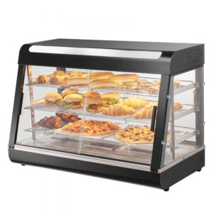 VEVOR 3-stupňový komerční ohřívač potravin skříňka na pizzu 1,5 kw výstavní kebab