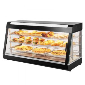 VEVOR 3-vrstvý ohřívač jídla Osvětlení skříněk na pizzu Komerční snack bar