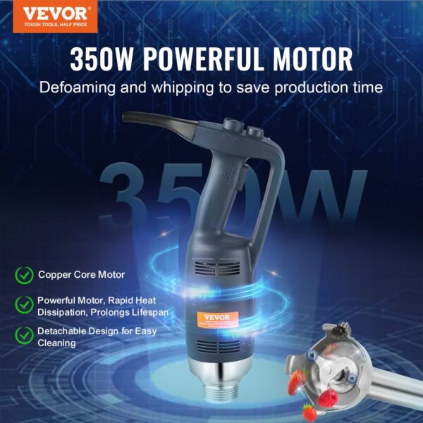 VEVOR Komerční tyčový mixér 350W Vysokovýkonný tyčový mixér Polévkové omáčky 305mm - Image 2