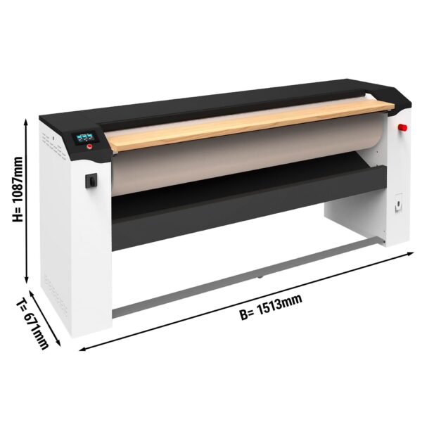 Elektrická žehlička na bielizeň 1000 mm - 25 kg/h