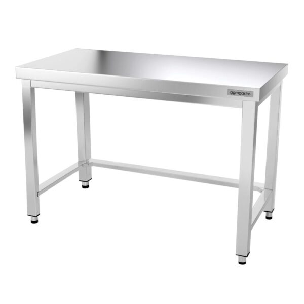 Nerezový pracovný stôl PREMIUM - 1200x600mm - s podnožou a vzperami - Image 8