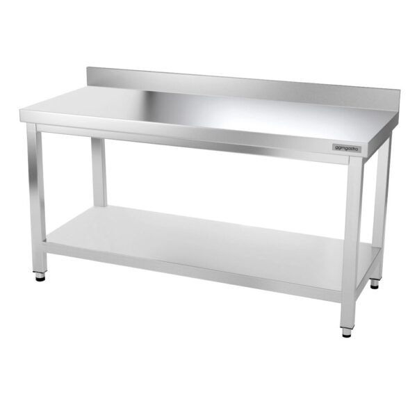 Nerezový pracovný stôl PREMIUM - 1600x600mm - s podnožou, podperou a podperou - Image 8