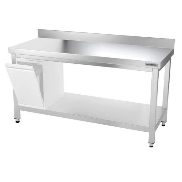 Nerezový pracovný stôl PREMIUM - 1800x600mm - s podnožou, podperou a podperou - Image 9