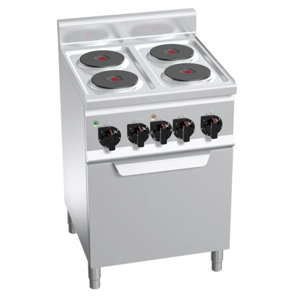 Elektrický sporák - 8 kW - 4 platne okrúhle - vrátane elektrickej rúry - 3 kW - Image 4