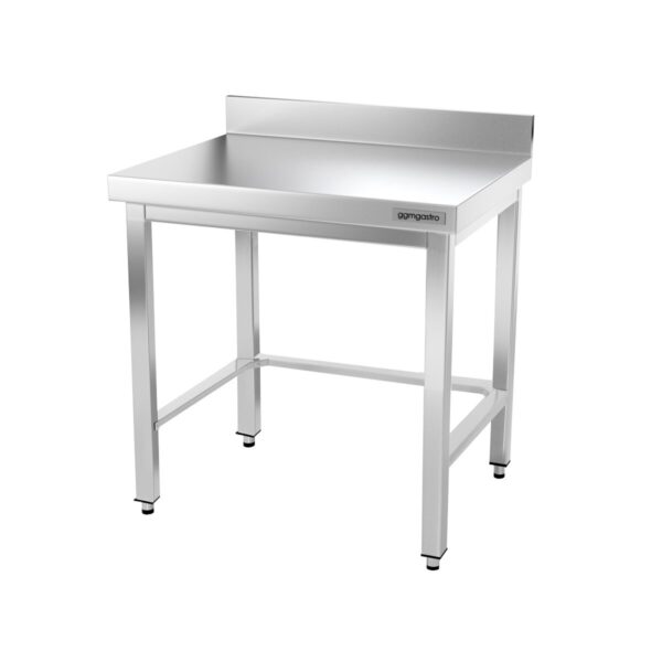 Nerezový pracovný stôl PREMIUM - 600x600mm - s podnožou, podperou a podperou - Image 4