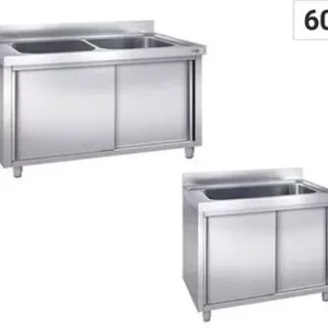 Mycí vany na mytí hrnců se skříňkou 600 mm