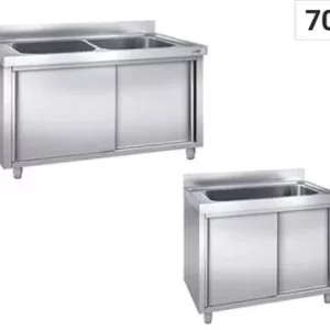 Mycí vany na mytí hrnců se skříňkou 700 mm