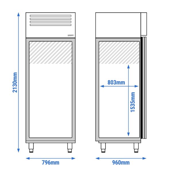 Mraznička na zmrzlinu PREMIUM - EN 60x80 - 900 litrov - s 1 dverami - Image 4