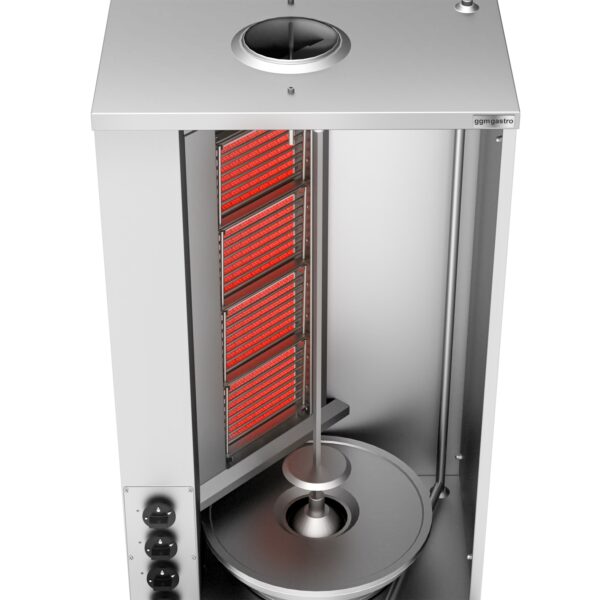 Plynový gril na kebab shawarma/doner - 4 horáky - max - Image 2