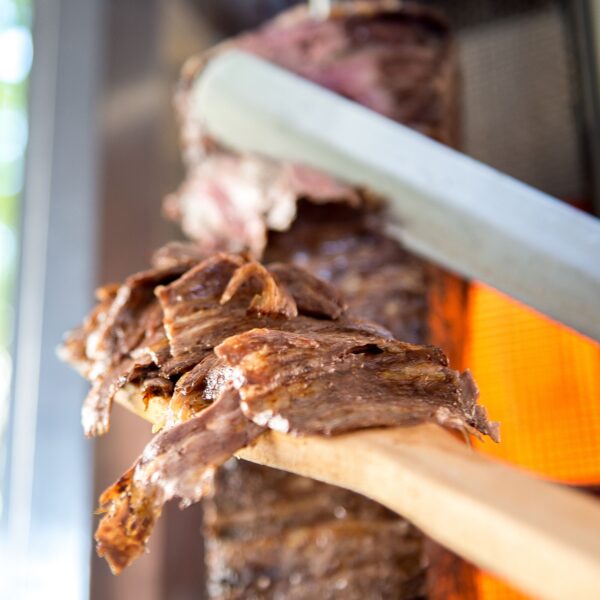 Plynový gril na kebab gyros/doner - 3 horáky - max 40 kg - vrátane 2 krytov a 2 krídlových dverí - Image 2