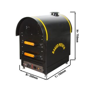 Elektrická pec na zemiaky Kumpir - digitálna - 3kW - s 2 zásuvkami