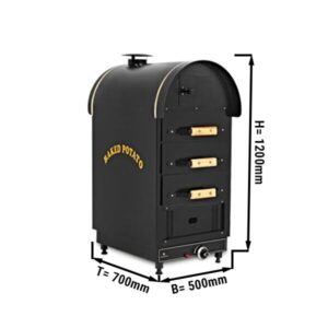 Plynová pec na zemiaky Kumpir - ručná - 4,9 kW - s 3 zásuvkami