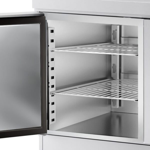 Chladiaci stôl na pizzu PREMIUM - 2000x800mm - s 3 dvierkami - vrátane chladiacej vitríny - 9x GN 1/3 - Image 2